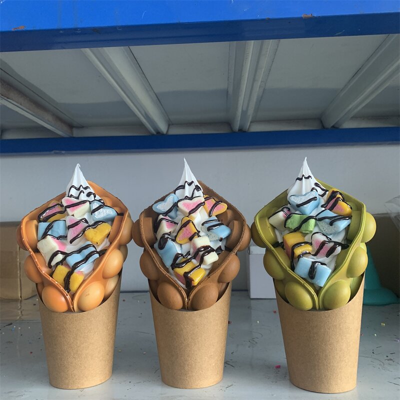 Bubble Waffle Model Manufacturer - OEM Custom Snack Street Food Prop