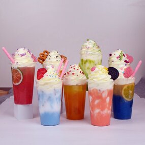 Milkshake Model Factory - OEM Custom 500ml Faux Boba Tea Shop
