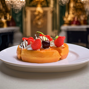 Waffle Model Factory - OEM Custom Fruit Cream Golden Crispy Dessert
