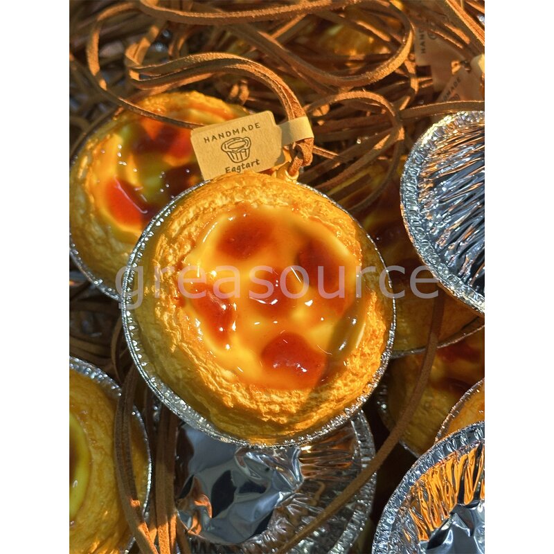 Egg Tart Model Manufacturer - OEM Custom Glazed Leather Hanging Strap