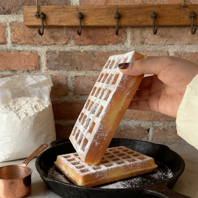 Waffle Model Factory - OEM Custom 17cm Rectangular Brussels Powdered