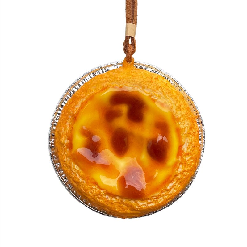 Egg Tart Model Manufacturer - OEM Custom Glazed Leather Hanging Strap