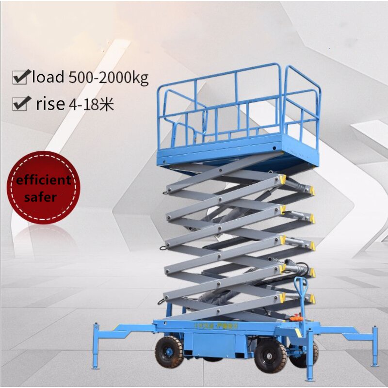 Electric Scissor Lift Factory - OEM 4-18M 300KG Hydraulic Mobile Aerial Platform