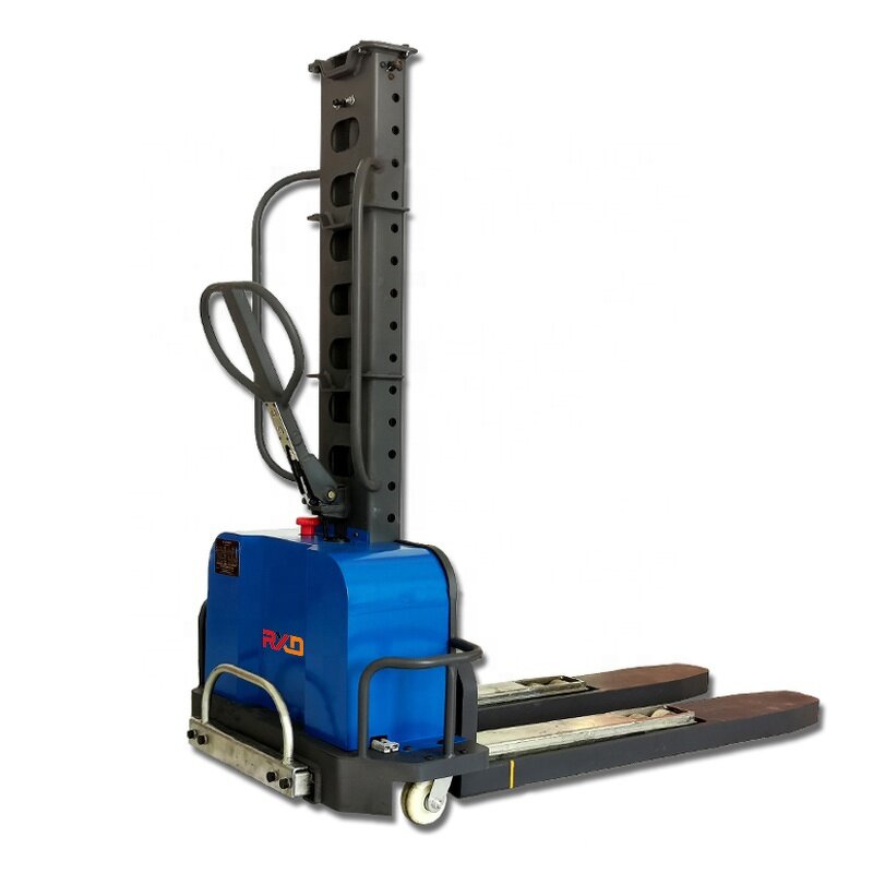 Semi Electric Self Loading Stacker Factory - OEM 1500KG Portable Auto Lift Pallet