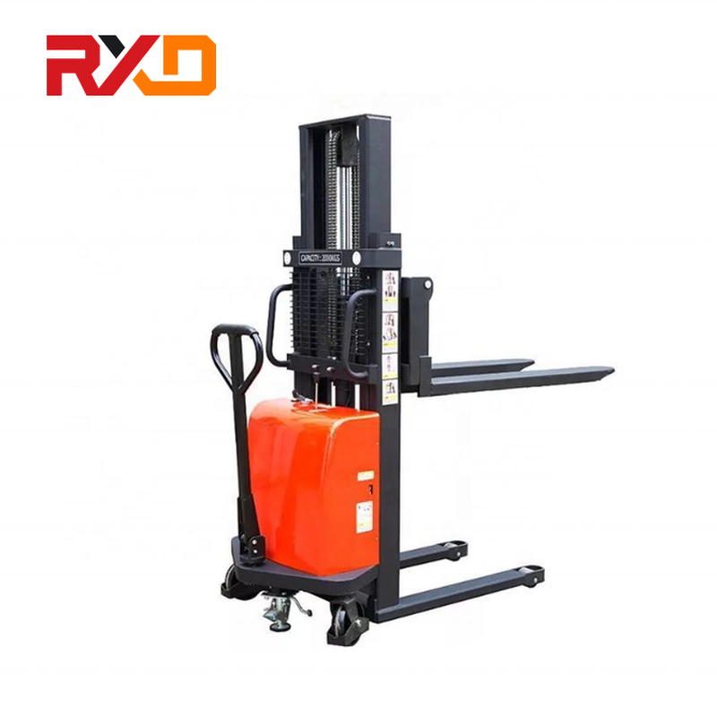 Manual Hand Stacker Factory - OEM 1-2ton Semi Electric Hydraulic Pallet Stacker