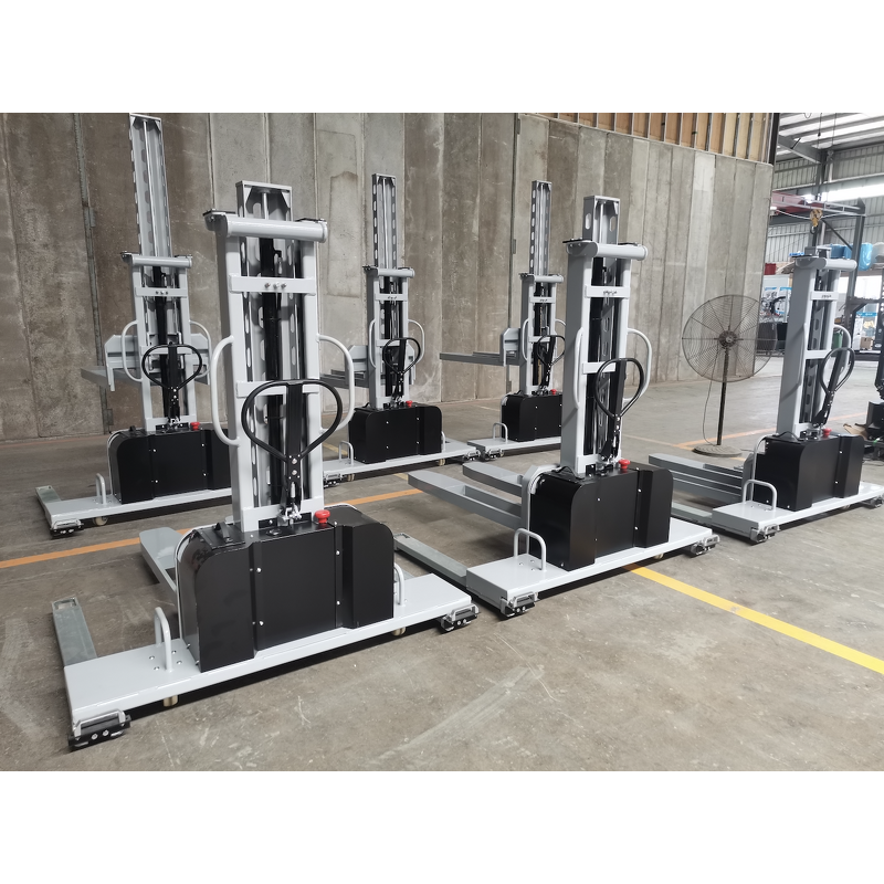 Walkie Self Loading Stacker Factory - OEM 0.5-1T Portable Self-lifting with Straddle