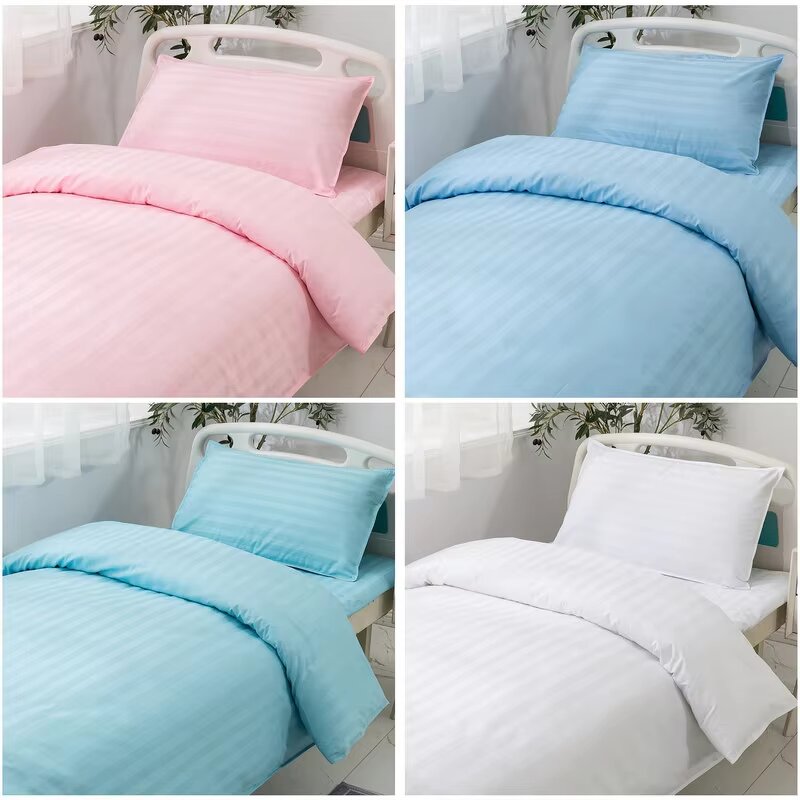 Luxury 3-Piece Hospital Sheets Manufacturer - OEM High Quality Solid Striped Polyester