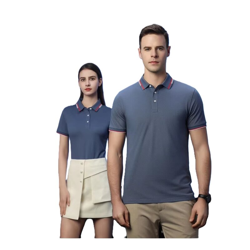 Custom-Made Cotton T-Shirts Factory - OEM Short-Sleeved with Lapels Casual Corporate
