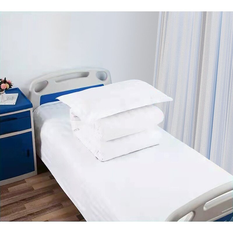 White Twill Bed Sheet Sets Manufacturer - OEM Wholesale 3-Piece Hospital Home Textile