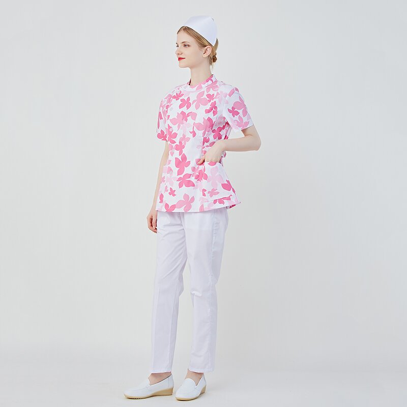 Printed Cotton Doctor Nurse Sets Factory - OEM Medical Clothes Scrubs Women Staff