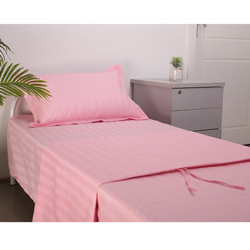 Factory Price Bed Sheets Set Factory - OEM 100% Cotton Solid Striped Woven Home