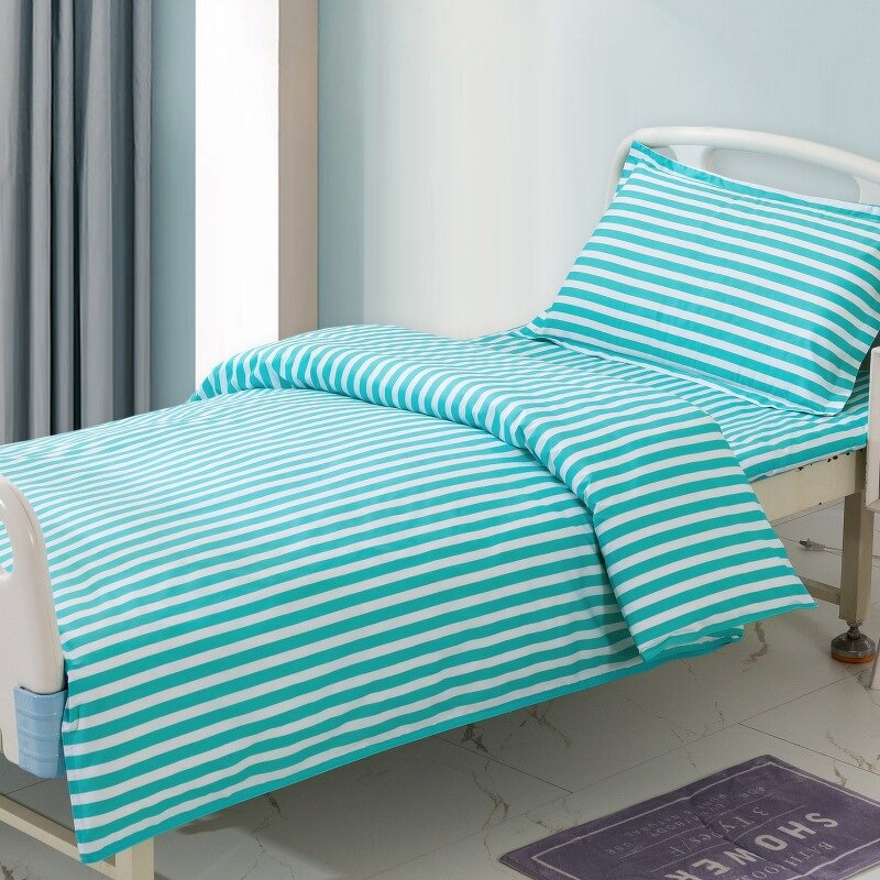 Reusable Hospital Bed Sheet Set Factory - OEM 3-Piece Printed Polyester Cotton