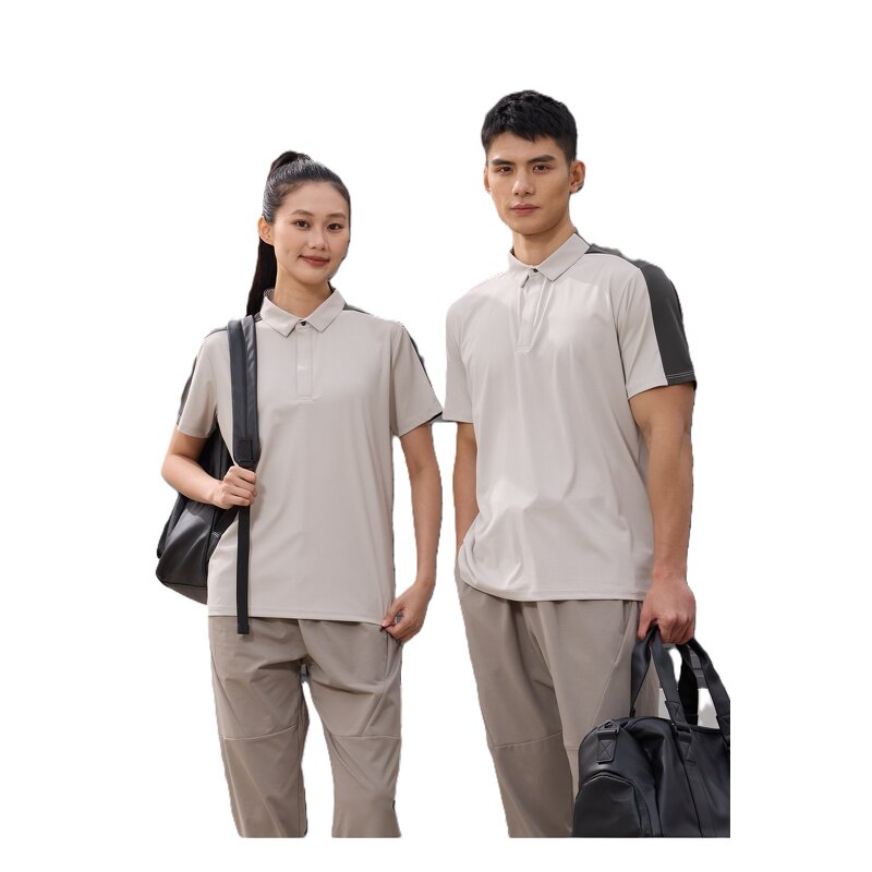 Short-Sleeved Shirt Manufacturer - OEM Contrast Color Quick-Drying for Golf Fitness
