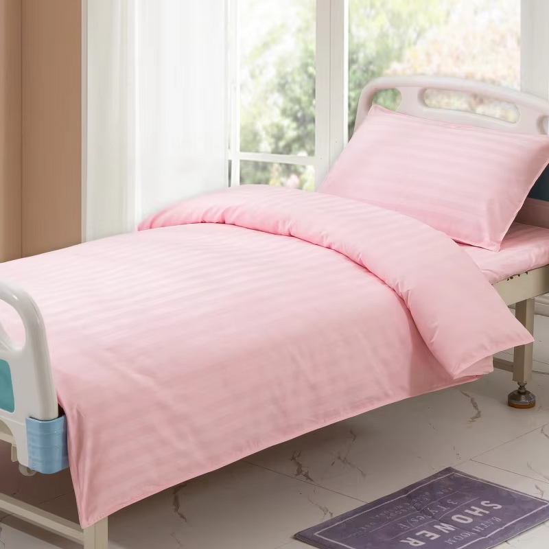 Luxury 3-Piece Hospital Sheets Manufacturer - OEM High Quality Solid Striped Polyester