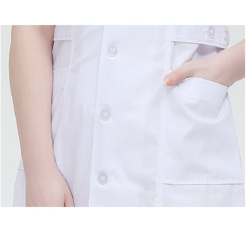 Custom logo Lab Coat Manufacturer - OEM Women Short Sleeves Anti-bacterial Medical