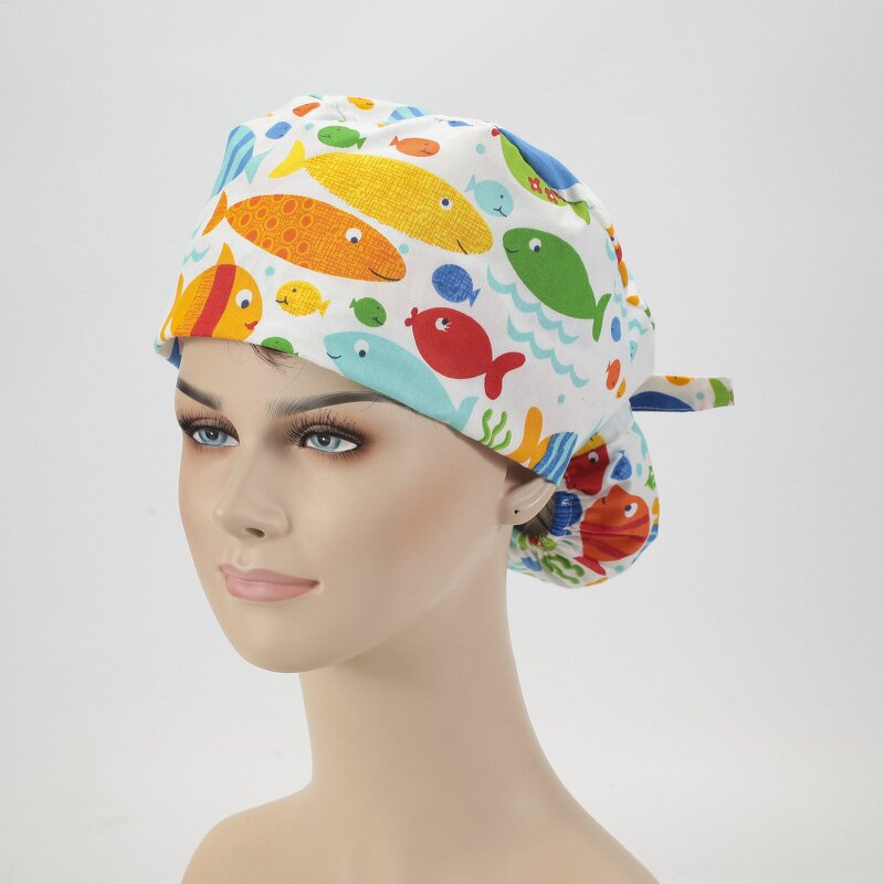 Adjustable Nurse Doctor Caps Factory - OEM Printed Cotton Scrub Suit Workwear