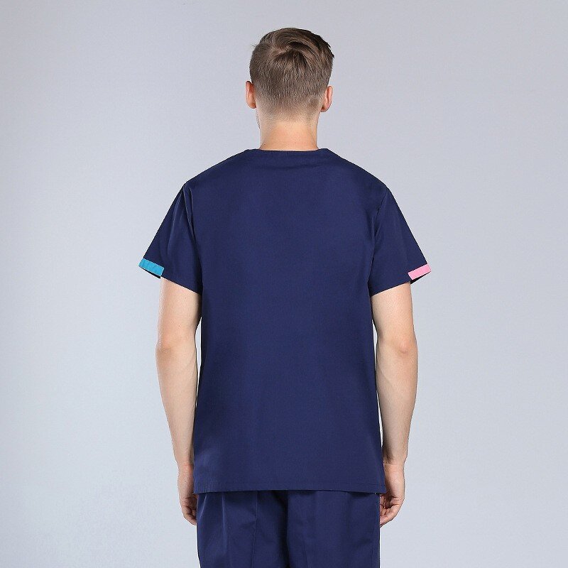 Men's Medical Scrubs Uniforms Factory - OEM Sets V-Neck Multi-Pockets for Hospital