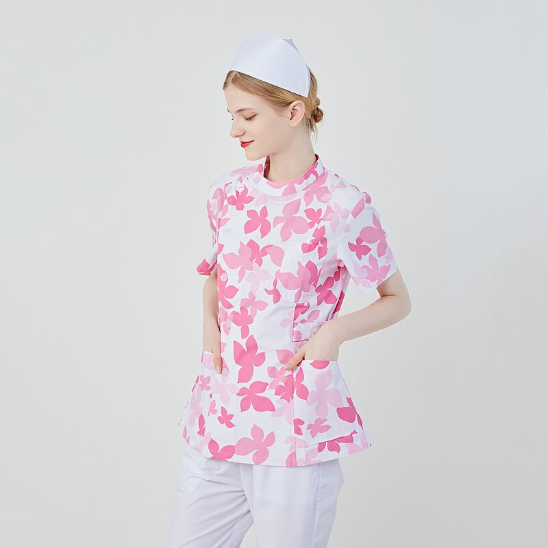 Printed Cotton Doctor Nurse Sets Factory - OEM Medical Clothes Scrubs Women Staff