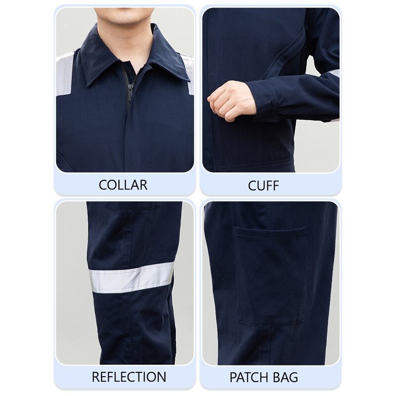 Cotton Overalls Manufacturer - OEM Anti Static Coverall Working Uniform Reflective