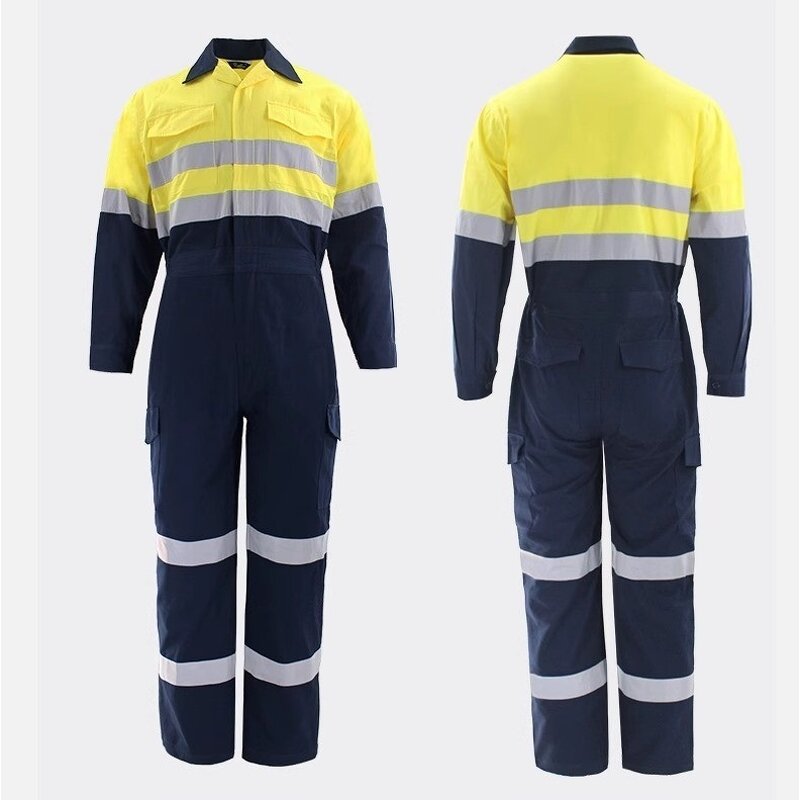 Customizable Construction Overalls Manufacturer - OEM Safety Workwear Reflective Coveralls