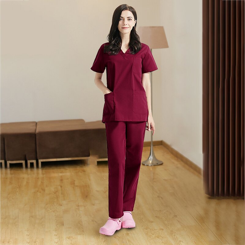 Nursing Scrub Uniform Manufacturer - OEM Wholesale Custom Logo Ladies Breathable Cotton