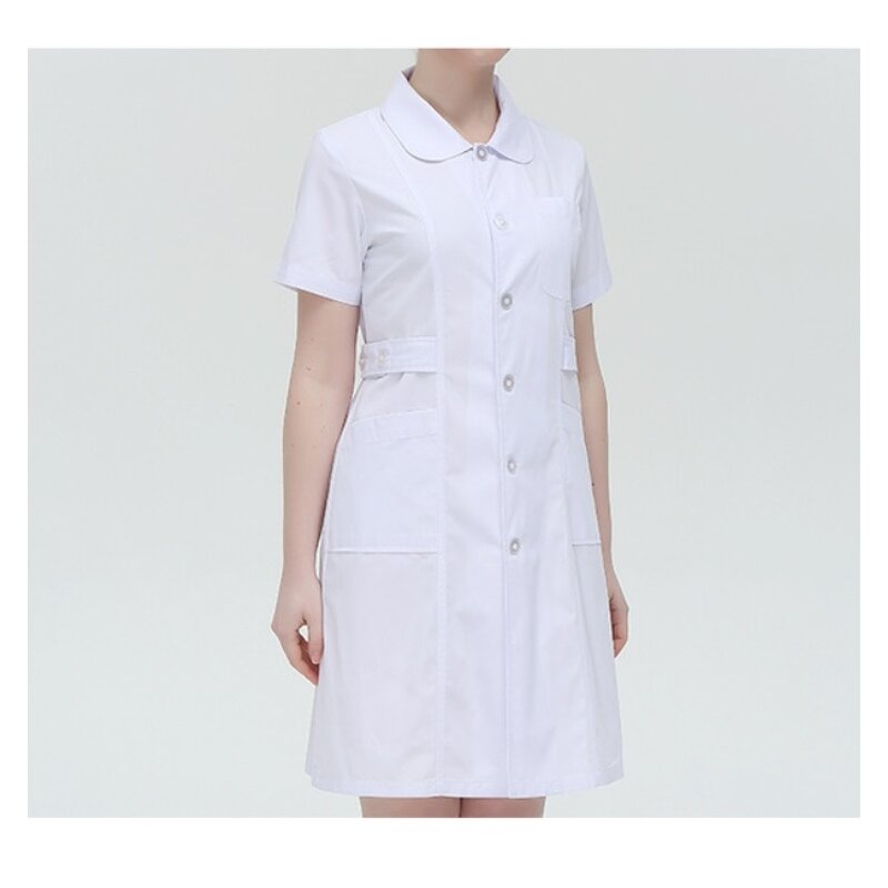 Short-Sleeve Women's Medical Lab Coat Factory - OEM High Quality with Custom Logo