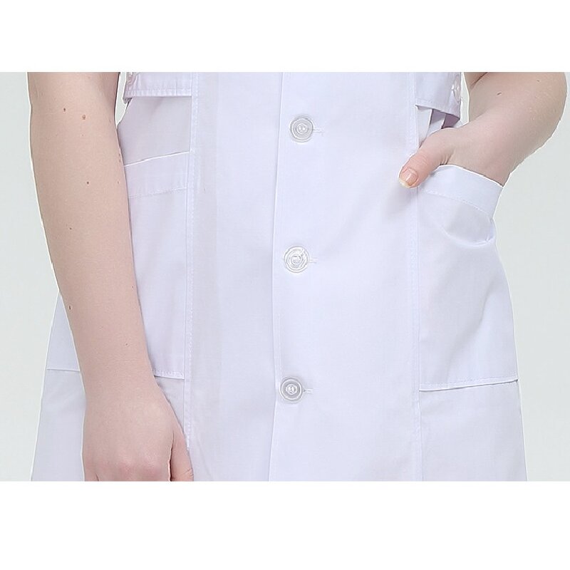 Short-Sleeve Women's Medical Lab Coat Factory - OEM High Quality with Custom Logo