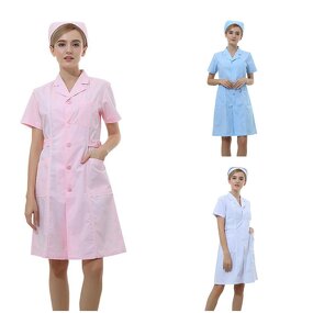 Custom logo Lab Coat Manufacturer - OEM Women Short Sleeves Anti-bacterial Medical