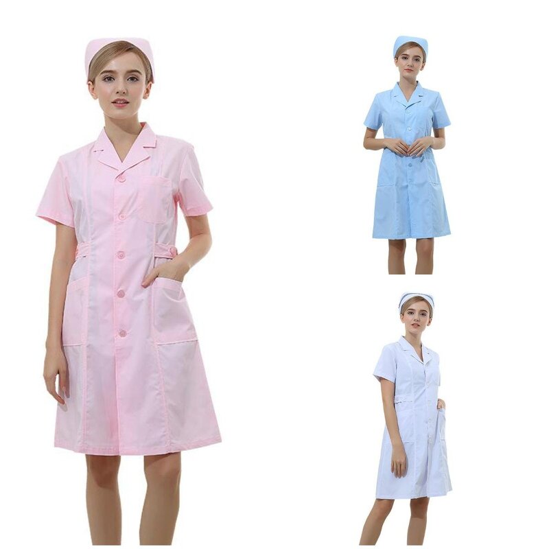 Custom logo Lab Coat Manufacturer - OEM Women Short Sleeves Anti-bacterial Medical