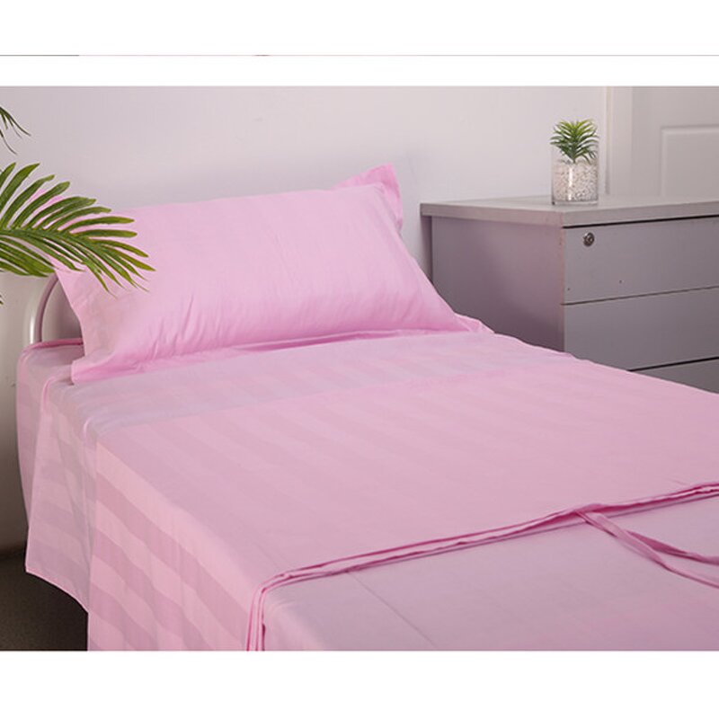 Factory Price Bed Sheets Set Factory - OEM 100% Cotton Solid Striped Woven Home