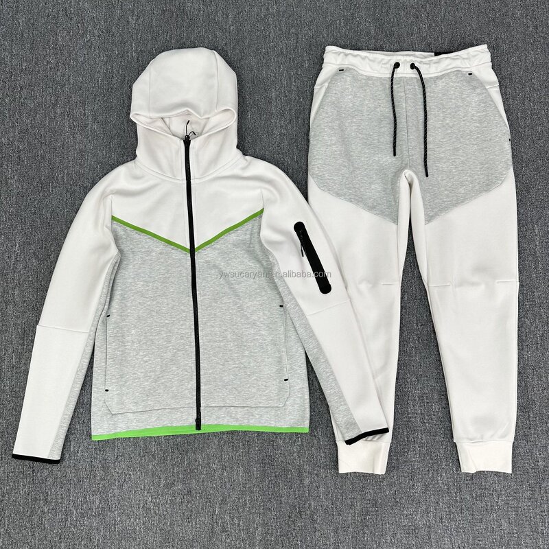Tracksuit Manufacturer - OEM Custom Tech Fleece Zip Hoodie Set