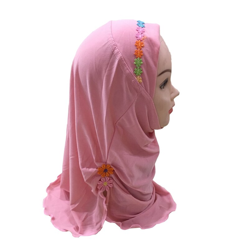 Muslim Scarf Manufacturer - OEM Hot Selling Flower Little Girls Hijab