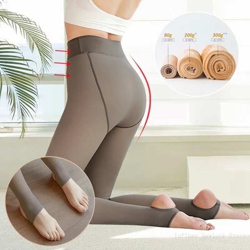 Pantyhose Factory - OEM Custom 220g Warm Winter Translucent High Waist