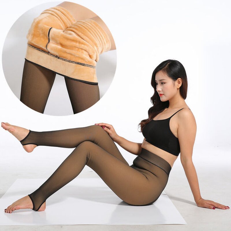Leggings Manufacturer - OEM Custom Winter Fake Transparent Thicken