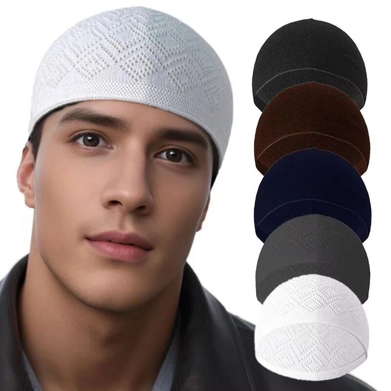 Islamic Prayer Hat Manufacturer - OEM Custom Breathable Mesh Knitted Cap