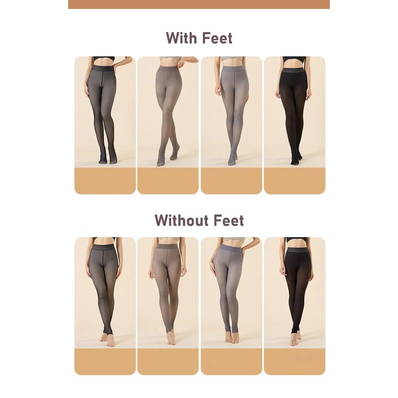 Leggings Manufacturer - OEM Custom Winter Fake Transparent Thicken