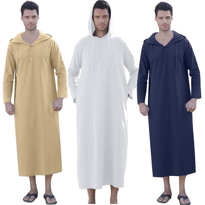 Men Kaftan Factory - OEM Custom Muslim Hooded Loose Casual Abaya