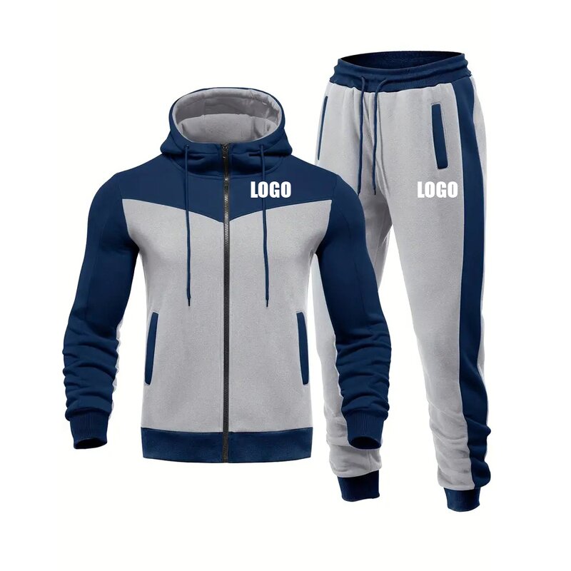 Tracksuit Sweatsuit Factory - OEM Custom Hooded Athletic Patchwork Set