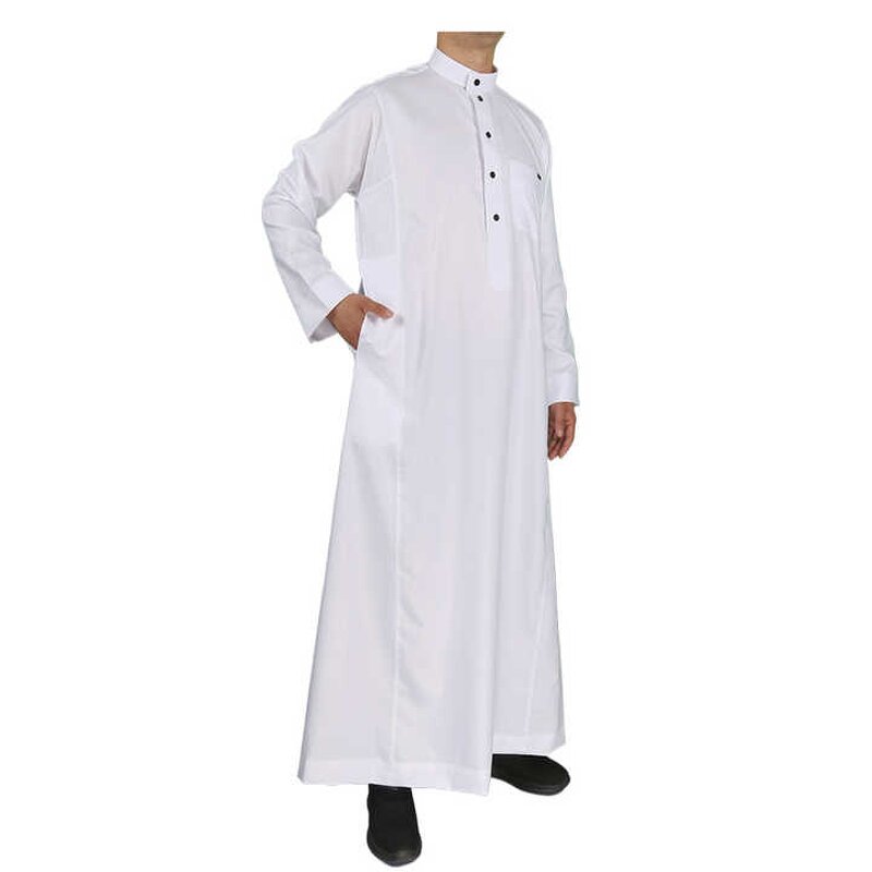 Men Thobe Factory - OEM Custom Saudi Arabia Cotton Standing Collar