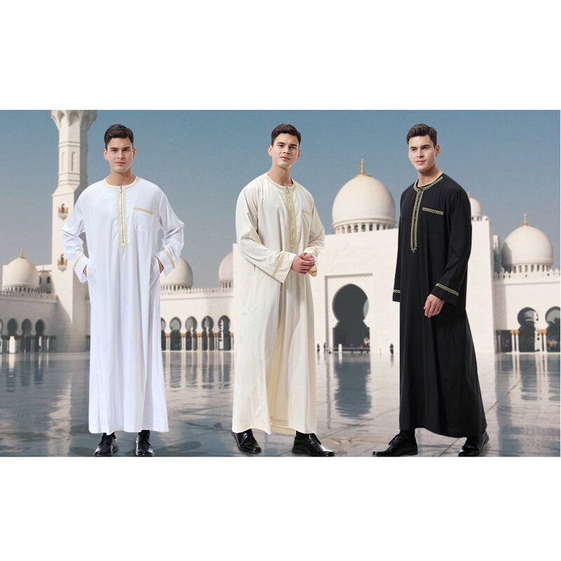 Islamic Clothing Factory - OEM Custom Men Casual Embroidered Zip