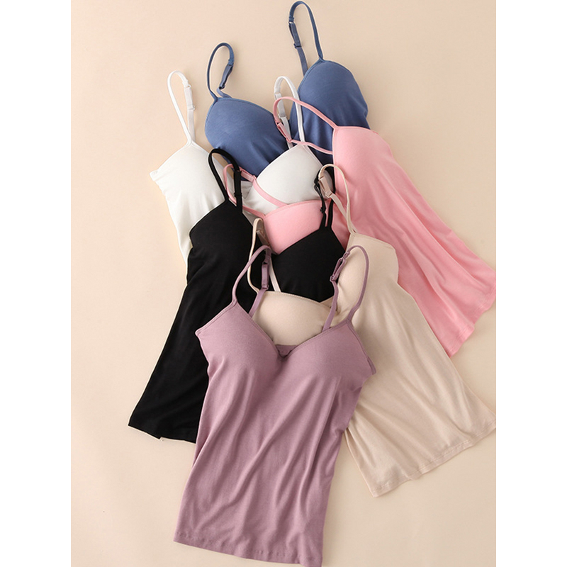 Tank Top Manufacturer - OEM Custom Women's V-Neck Padded Bra Vest