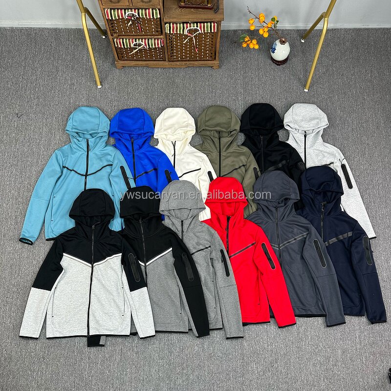 Tech Fleece Hoodie Factory - OEM Custom 100% Cotton Zip Plain