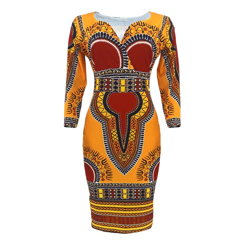 Maxi Dress Factory - OEM Custom Big Elastic African Dashiki Print