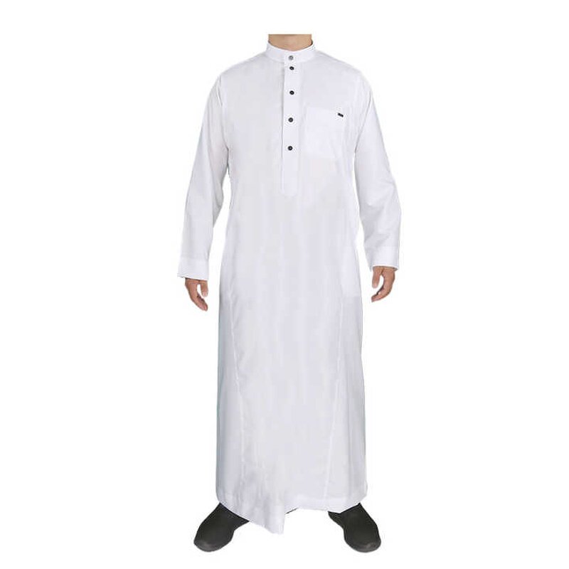 Men Thobe Factory - OEM Custom Saudi Arabia Cotton Standing Collar