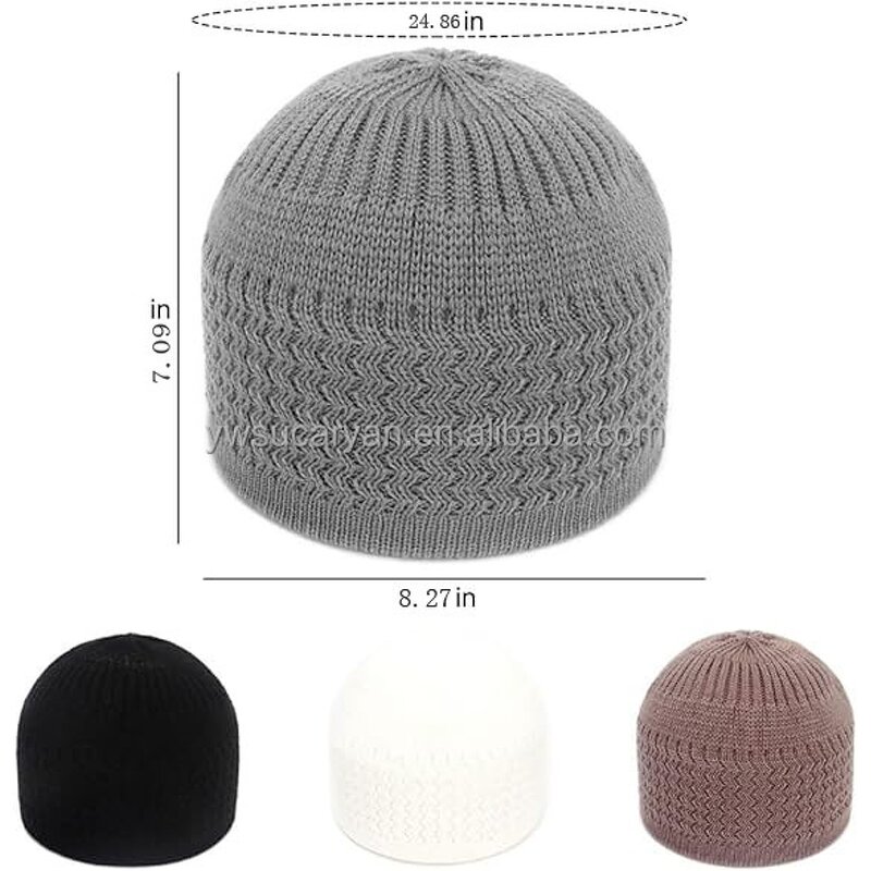 Kufi Hat Manufacturer - OEM Custom Unisex Knitted Islamic Prayer