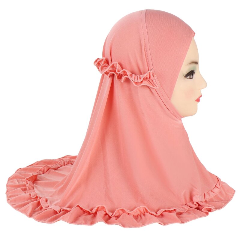 Children's Headscarf Factory - OEM Custom Ruffle Lace Muslim Shawl