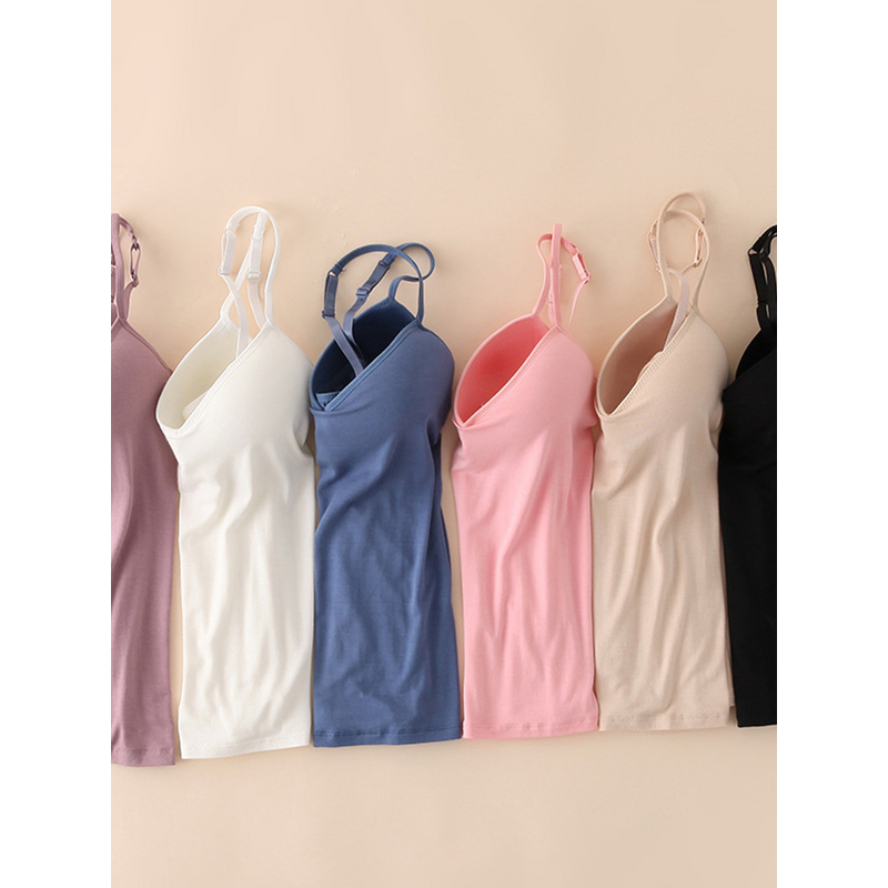 Tank Top Manufacturer - OEM Custom Women's V-Neck Padded Bra Vest
