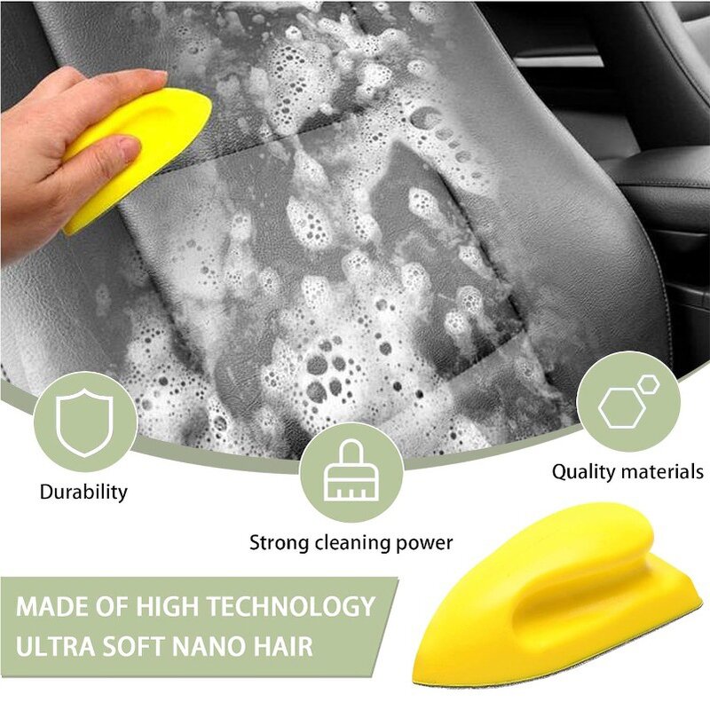 Car Wash Nano Cleaning Brush Factory - OEM High Selling 55120mm Yellow Detailing