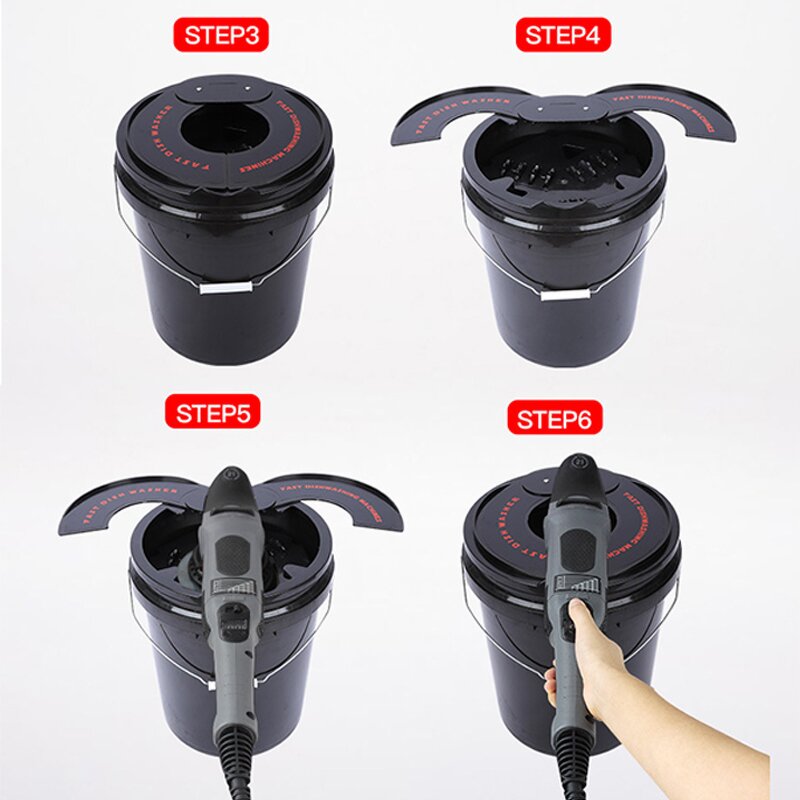 Wool Foam Car Polishing Pad Washer Factory - OEM Auto-Washing Tool Bucket for Shop