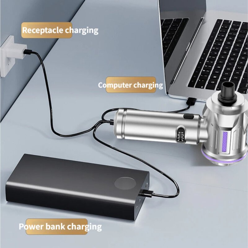 Mini Car Vacuum Cleaner Factory - OEM Rechargeable ABS Handheld 8000-12000Pa